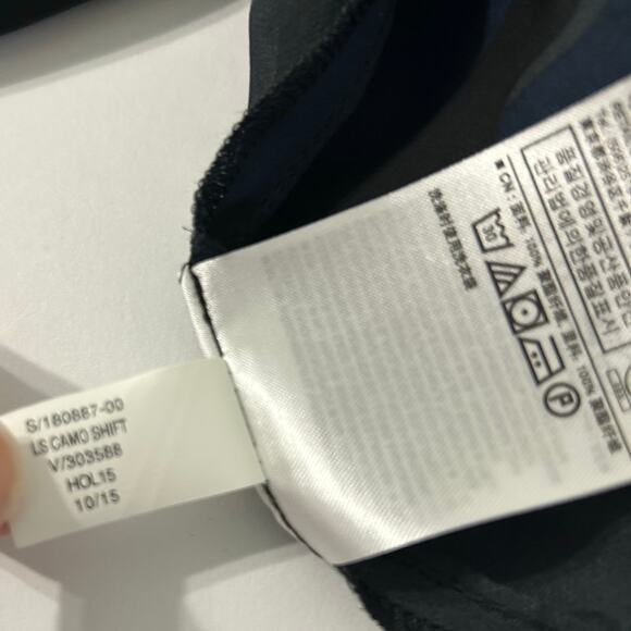 NWT Banana Republic Dress Navy Black Camo 2P Belt Sheer Flowy Long Sleeve Formal - Picture 10 of 13